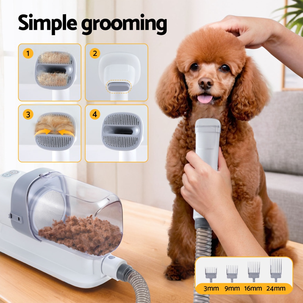 i.Pet Pet Grooming Kit Vacuum Dog Cat Hair Dryer Remover Clipper Brushes Cleaning - Image 5