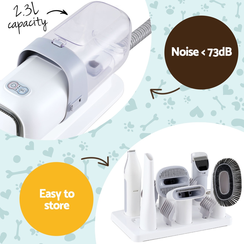 i.Pet Pet Grooming Kit Vacuum Dog Cat Hair Dryer Remover Clipper Brushes Cleaning - Image 6